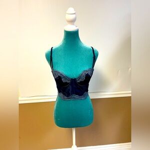 Victoria’s Secret Dream Angels Wicked Unlined Balconette Satin Corset Bra‎ – 34C